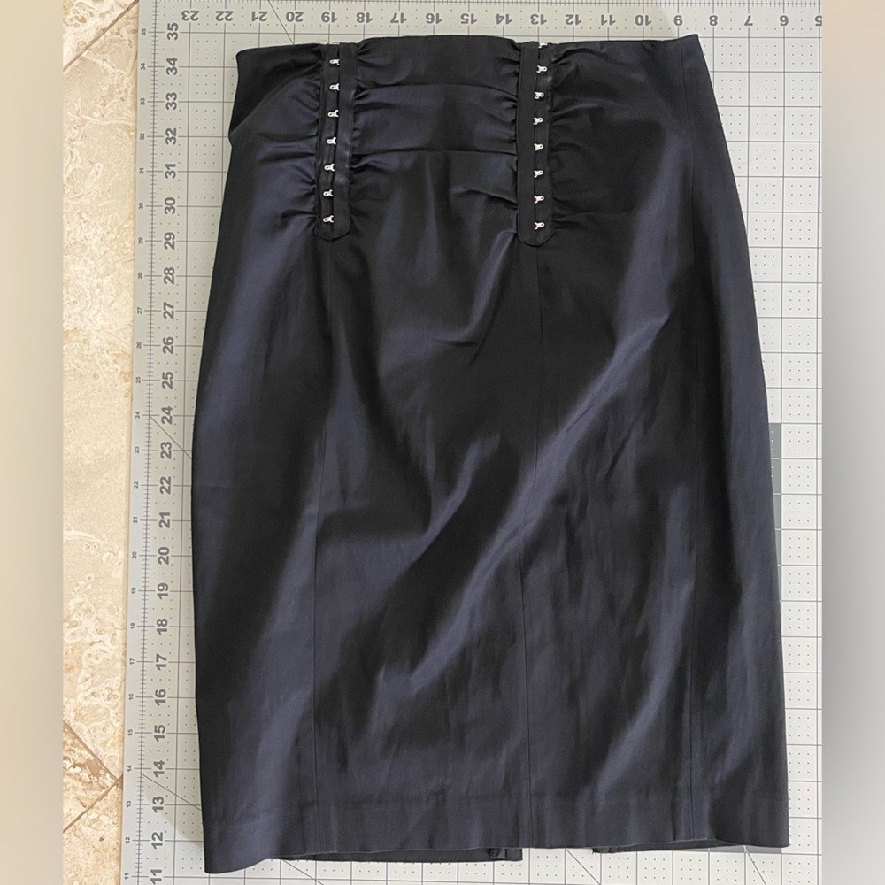 Bebe Lined Pencil Midi Skirt